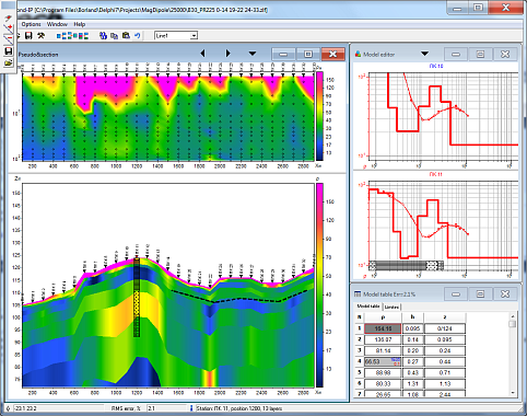 ZondIP1D — 1D VES and VES IP sounding data interpretation